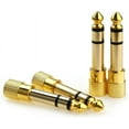 thumbnail image 4 of (4-Pack) 6.35mm to 3.5mm Audio Jack Adapter, Gold Plated (1/4 inch) Male to (1/8 inch) Female Stereo Audio Connector for for Speaker, Headphone, Guitar, Digital Piano, 4 of 5
