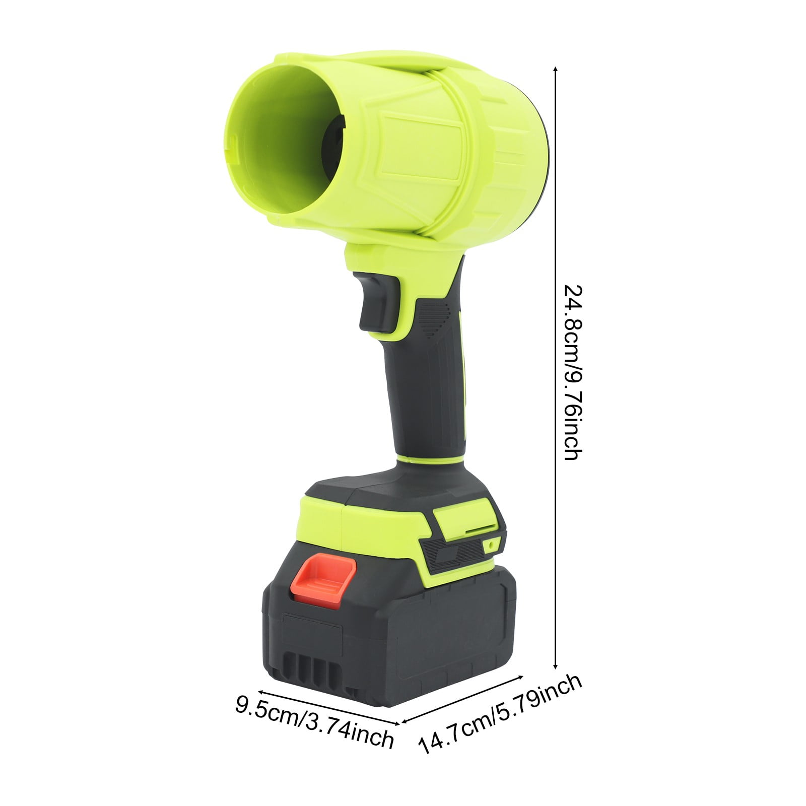 Leaf Blower Cordless, Industrial Handheld Blower with High-Capacity Lithium Battery, 450W Brushless Motor 540 CFM, Electric Leaf Blower for Clearing Leaves, Lawn, Patio, Driveway, Dust, Green Color