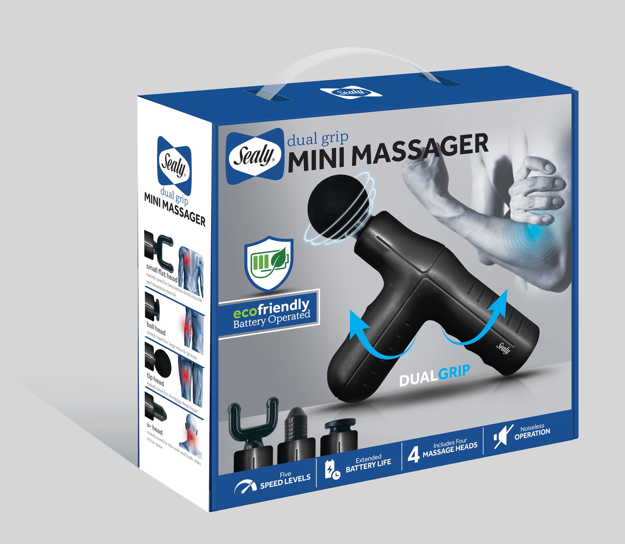Sealy Dual Grip 5Speed Percussive Massage Gun (MA101)