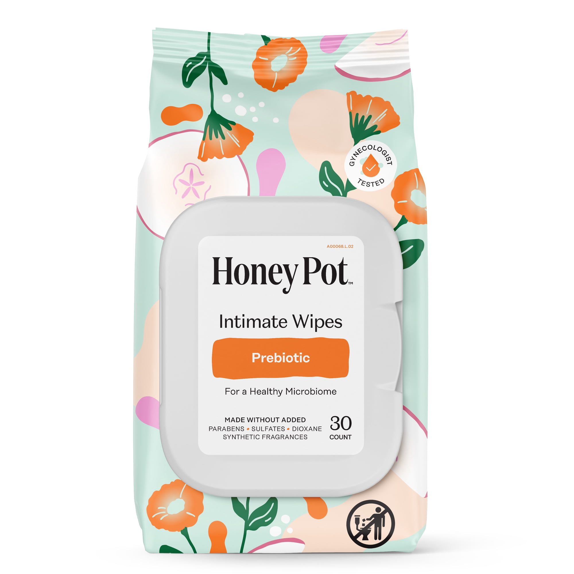 Honey Pot Intimate Wipes - Prebiotic, 30 Count