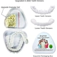 thumbnail image 3 of Carillas para dientes superiores e inferiores - 2 pares de aparatos de simulación, carillas dentales, sonrisa, dientes falsos, dientes imperfectos, blanqueamiento perfecto, dientes postizos, talla ú, 3 of 5