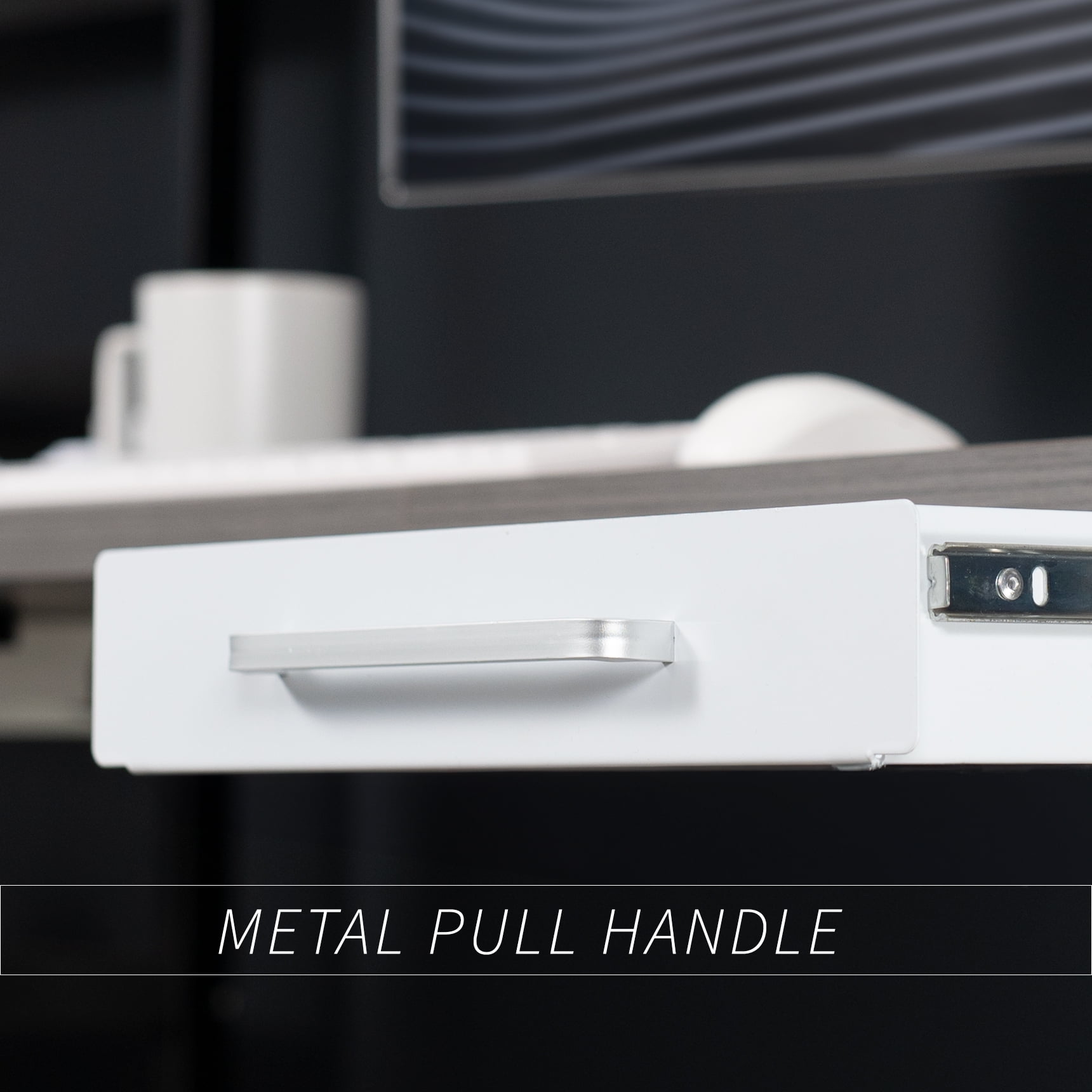 VIVO White Space Saver Sliding Under Desk Storage Drawer with Pull Handle