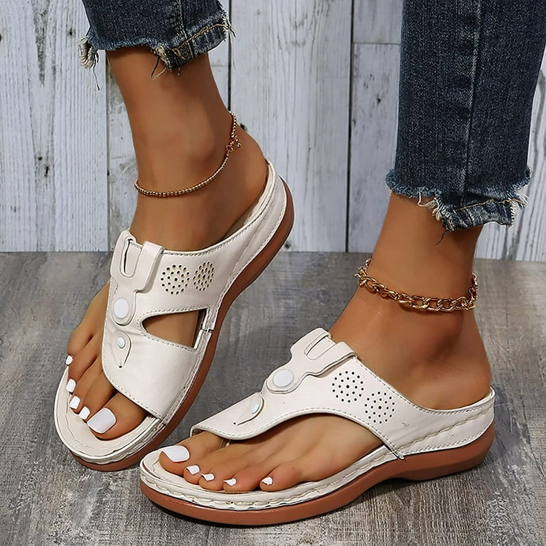 Cute Chunky Slides Casual Floral Slippers Platform Sandals Comfort