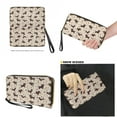 thumbnail image 4 of ZUXONGSY Dachshund Dog Print Wallet and Purse Set Floral Print Top Handle Handbag with Wristlet Wallet Set Waterproof Tote Bag Hobo Handbag for Women, 4 of 4