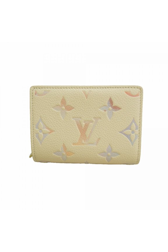 Pre-Owned Louis Vuitton Monogram Empreinte Portefeuille Wallet M25595 Dream Beige Women's