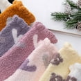 thumbnail image 6 of Bibifish Womens Socks Thick Coral Velvet Socks Warm Miedium Tube Socks Colorful Cute Heart Printed Home Sleeping Socks For Ladies, 6 of 9