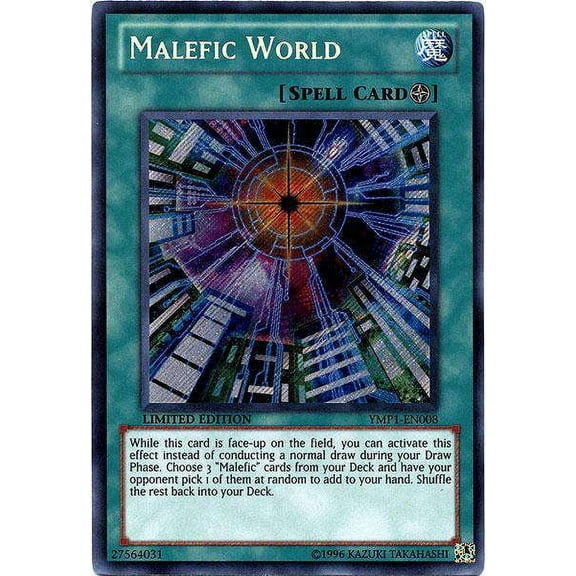 YuGiOh Bonds Beyond Time Movie Promo Secret Rare Malefic World YMP1-EN008