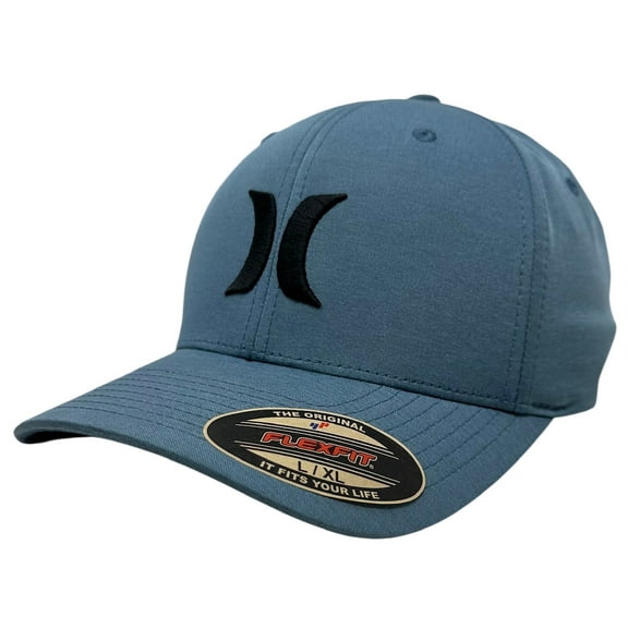 Hurley Men's Hat Icon Texture Stretch Flex Fit Cap (Large/X-Large, Midnight Navy)