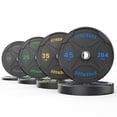 thumbnail image 1 of Synergee Bumper Plates – Durable Olympic Weight Plates, Low-Bounce Rubber for Strength Training, Powerlifting, and Functional Workouts., 1 of 6