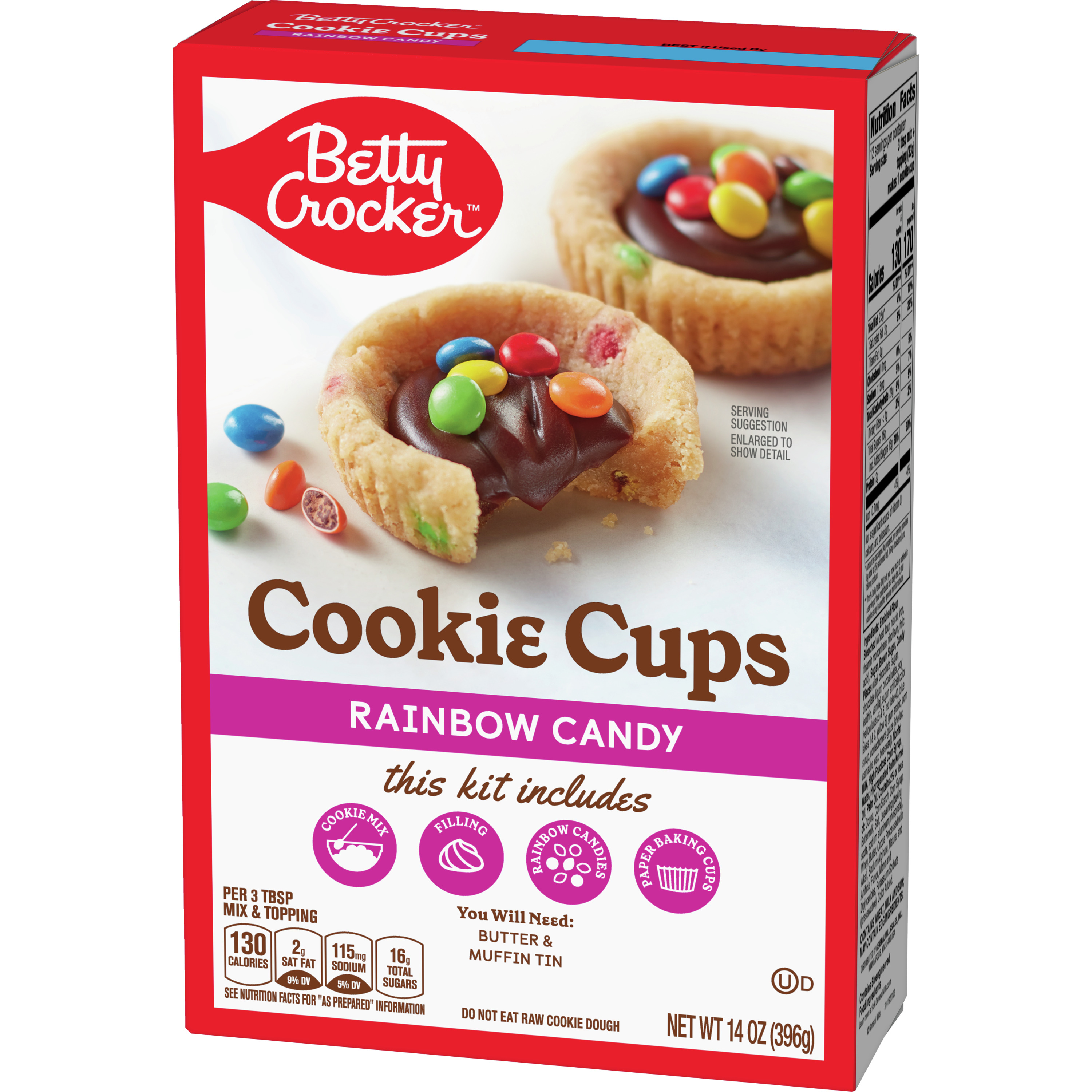 Betty Crocker Ready to Bake Rainbow Candy Cookie Cups, 14 oz - image 4 of 11