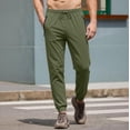 thumbnail image 6 of Homeyce Men's Athletic Pants Elastic Waist Quick Dry Lightweight Joggers with Pockets,Green L, 6 of 6