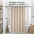 thumbnail image 5 of REGALWOVEN Plaid Textured Shower Curtain Sets, Modern Weighted Bath Curtain with 12 Hooks for Bathroom, Hotel Decor Brown 71"W x 71"L, 5 of 6