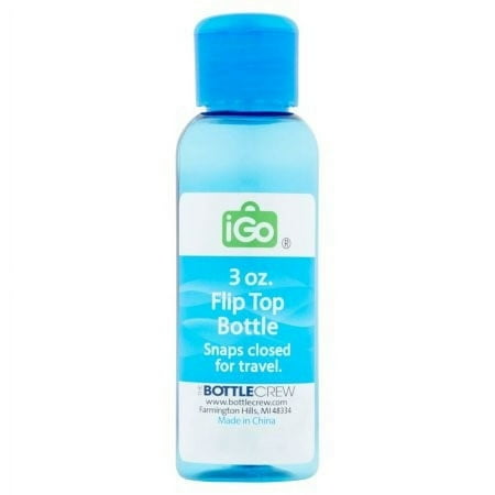iGo Flip Top Plastic Travel Bottle, 3 oz