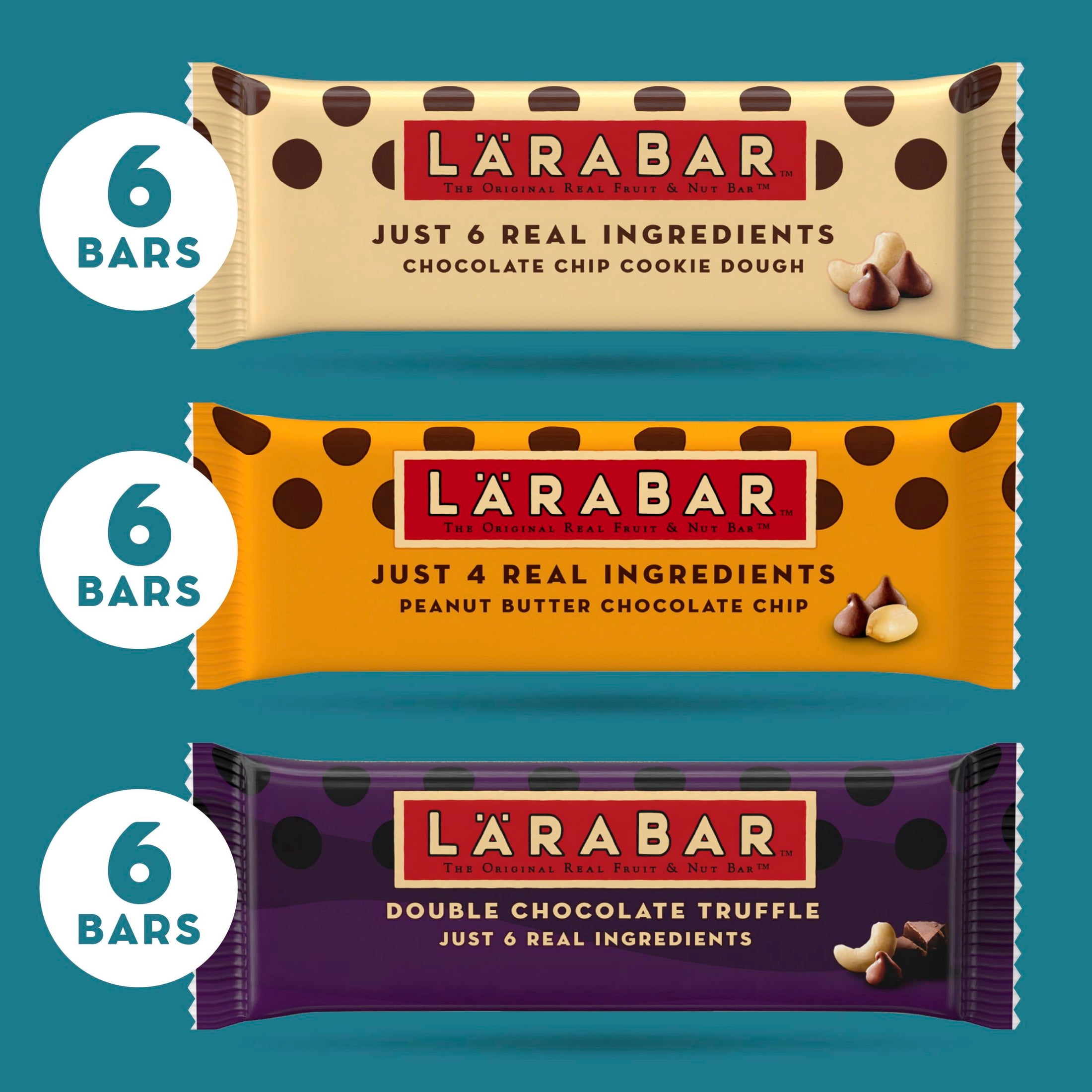 (4 pack) Larabar Fruit and Nut Bars Variety Pack, Gluten Free and Vegan, 28.8 oz, 18 Count