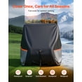 thumbnail image 3 of VEVOR Golf Cart Cover, Full Coverage 2+2/4 Passenger Golf Cart, 420D Waterproof Oxford Fabric Club Car Cover Fits Most Carts Club Car, Yamaha, EZGO, Honda, Silver-Coated Layer & Three Zipper Doors, 3 of 9