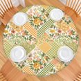 thumbnail image 2 of Pioneer Flower Floral Print Pattern Round Fitted Tablecloth with Elastic Edge,Dining Table Cover Waterproof,Outdoor Round Tablecloth for Camping,Dining,Indoor and Outdoor, 2 of 7