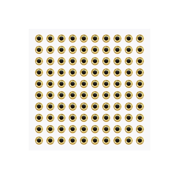Uxcell Fish Eyes for Lures Making, 3D Eyes Fly Tying Materials Lures, Artificial Fishing Baits 3mm & 100 Pcs & Yellow