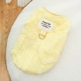 thumbnail image 2 of Plush Dog Coat, Soft and Cuddly Furry Jacket for Small Dogs, Provides Light Warmth and Comfort for Indoor Wear and Cool Evenings. Yellow 2XL, 2 of 5