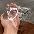 thumbnail image 1 of Luxury Shockproof Transparent Silicone Cover Magsafe Wireless Case Camera Lens Protection for iPhone 15 14 13 12 11 Pro Max For iPhone 14 Pro CHINA, 1 of 5