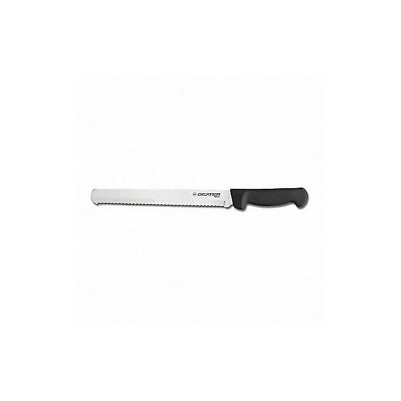 Dexter Russell P94805B Basics (31605B) Slicer, 12", scalloped edge, stain-free, high-carbon steel, textured, polypropylene black handle, NSF Certified‌‌‌​‍​​‌‌‌​‍​‌​​‌​‍​​‌‌‌‌​‍​​‌‌​‌‍​​‌‌​​‍​​‌
