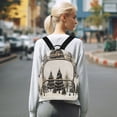 thumbnail image 7 of FORMRS Mini Backpack Purse for Women Travel Daypack Casual Shoulder Bag, Hand Drawn Christmas Trees, 7 of 7