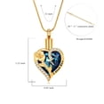 thumbnail image 2 of Crystal Cremation Jewelry for Ashes Rose Flower Urn Necklace for Ashes Women Heart Ashes Pendant Necklaces for Human / Pet, 2 of 7