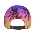 thumbnail image 3 of Lsque Palm Trees at Sunset Baseball Cap Trucker Low Profile Hat Golf Dad Hat Adjustable Original Classic Unconstructed Plain Cap Men Women, 3 of 9