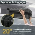 thumbnail image 2 of S-HOME 20" ABS Hardshell Carry-On Luggage, Expandable Spinner Suitcase with TSA Lock and Scratch-Resistant, 2 of 9
