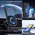 thumbnail image 3 of KOMI Compatible with Samsung Galaxy A15 5G Case with Screen Protector+Camera Lens Protector,Heavy Duty Full Body Phone Cover Built in Metal Ring Holder Kickstand,2024 Black Matte, 3 of 5