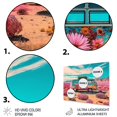 thumbnail image 3 of Designart "Roadside Memories Vintage Van III" Retro Car Metal Wall Decor, 3 of 5
