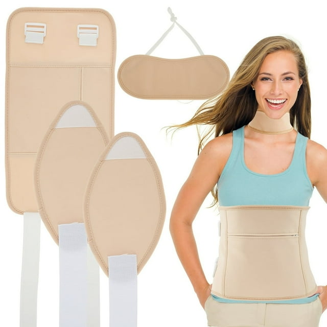 CNKOO Ensemble de 3 Packs d'Huile pour Taille et Cou Lavables Réutilisables Enveloppe d'Huile Essentielle pour Genou Sans Désordre avec Sangle Élastique Réglable Pack d'Huile Confortable Étanche pour Taille et Cou