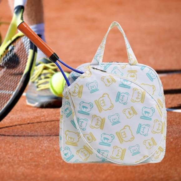 DYNWAVECA Tennis Bag Badminton Racquet Bag Carry Bag Equipment Smooth Zipper Women Men Squash Bag Tennis Tote Handbag Tennis Racket Bag