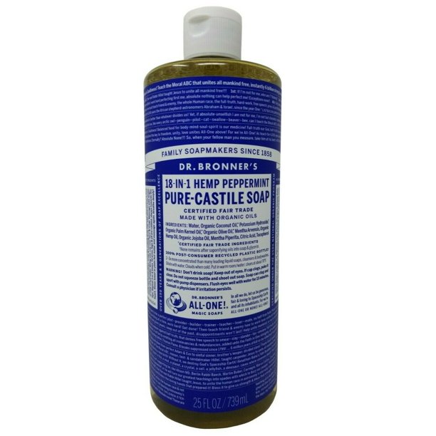 Dr. Bronner's 18in1 Hemp Peppermint Pure Castile Soap 25 FL OZ