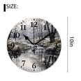 thumbnail image 2 of 10 Inch Wall Clock Battery Operated Silent Clock Decorative for Office, Kitchen, Outdoor, Living RoomSmall Spring forest Distant Mountain Picture Multicolor, 2 of 4