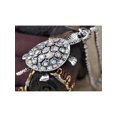 thumbnail image 5 of Tiny Tortoise Clear Aurora Borealis Crystal Rhinestone Turtle Pendant Necklace, 5 of 5