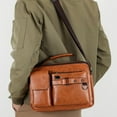 thumbnail image 2 of Mepaouo Messenger Bag for Men Vintage Leather Waterproof Laptop Briefcase Computer Satchel Handbag(Khaki), 2 of 5