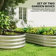 thumbnail image 3 of CoSoTower 2Pcs Galvanized Raised Garden Bed, 6 x 2 x 1 ft Modular Metal Garden Beds with Rubber Strip Edging, Silver, 3 of 7