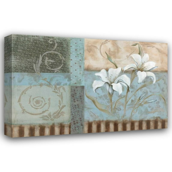 Carol Robinson 18x13 Gallery Wrapped Canvas Wall Art Titled - Crystal Blue Lily