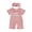 Watermelon Red, variant on enyan Newborn Baby Girl Summer Outfit Romper Little Sister Lil Sis Embroidery Ruffle Collar Jumpsuit Infant Waffle Clothes(Pink,3-6 Months)