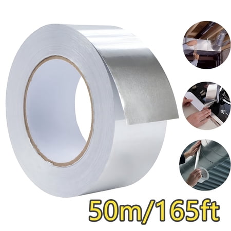 ICERUN 2026 New 2 Inch X 165 Ft Aluminum Foil Tape - Heavy Duty Heat Resistant, Waterproof, High Temp Adhesive for Hvac, Duct, Pipe, Roof and Home Repair.