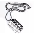 thumbnail image 4 of HOOUN Silver Bible Verse Dog Tag Cross Pendant Necklace Christian Jewelry Chain 24", 4 of 5