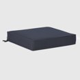 thumbnail image 3 of WestinTrends Solace Outdoor Patio Furniture Seat Chair Square Cushions with Piping. Set of 2, 20" x 19", Navy Blue, 3 of 8
