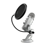 Blue Microphone Yeti USB Mic (Silver) with Knox Gear Pop Filter and USB Hub