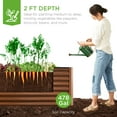 thumbnail image 4 of Best Choice Products 8x4x2ft Outdoor Metal Raised Garden Bed for Vegetables Flowers Herbs - Wood Grain, 4 of 9