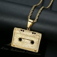 thumbnail image 5 of NEGS 18K Gold Plated Vintage Tape Pendant 24'' Chain Hip Hop Music Cassette Stainless Steel Rock Necklace for Men, 5 of 8