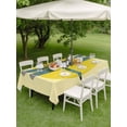 thumbnail image 4 of Outdoor Tablecloths with Umbrella Hole & Zipper, Blue Dragonfly 54x80 Inch Tablecloth Rectangle, Yellow Vintage Art Waterproof Table Cloth, Patio/Pool/Picnic Table Covers, 4 of 8