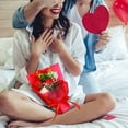 thumbnail image 4 of Flowers for Delivery Prime Preserved Rose Flower Bouquet Eternal Roses Flowers Gift for Women Mom Wife Grandma Valentine's Day Mothers Day Graduation, Red, 4 of 5