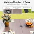 thumbnail image 7 of Patio Outdoor Dining Table, Wood-Grain Patio Square Table with Umbrella Hole, All-Weather Metal Dining Table for Party, Lawn & Garden - (37.8“ x 37.8”Natural), 7 of 7