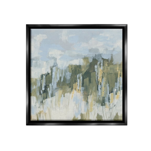 Stupell Industries Abstract Rural Nature Abstract Painting Black Floater Framed Canvas Art Print Wall Art, 18 x 18