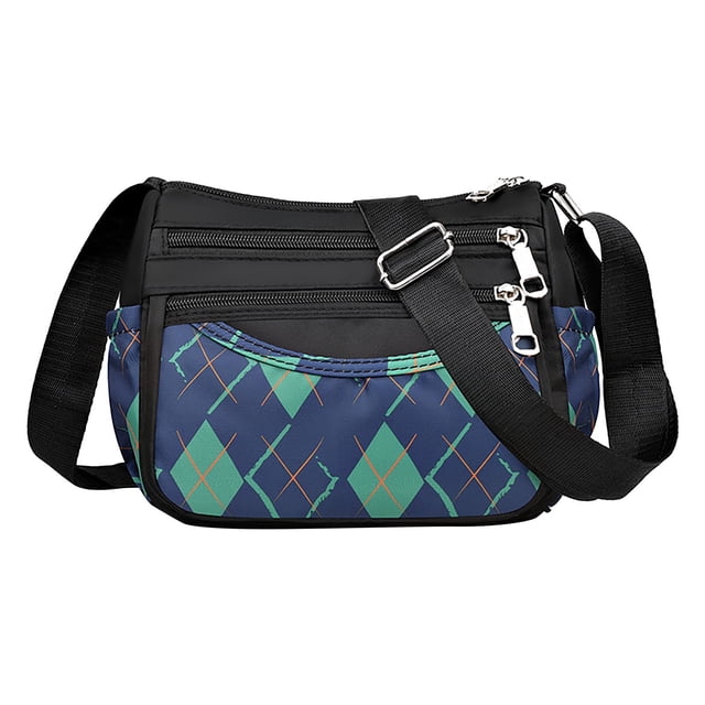 Bolso bandolera de nailon con múltiples compartimentos, repelente al agua, con acabado vintage, maletín para portátil, ideal para el trabajo, viajes, escuela y uso diario. Bolso de mano para mujer.